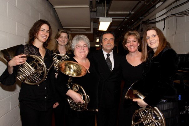 Julie and her Met girls with Maestro Ricardo Muti