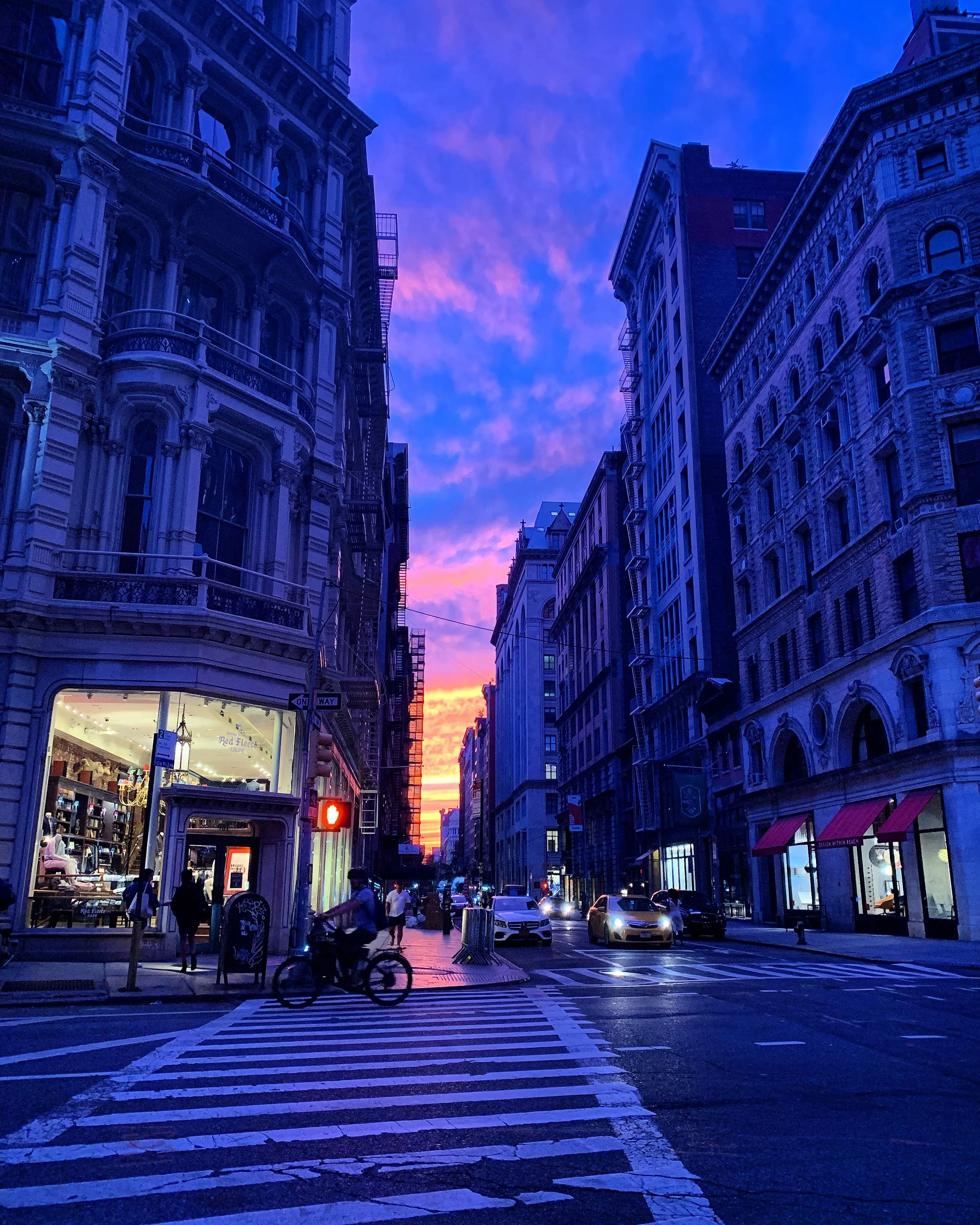 Summer sunset in New York City