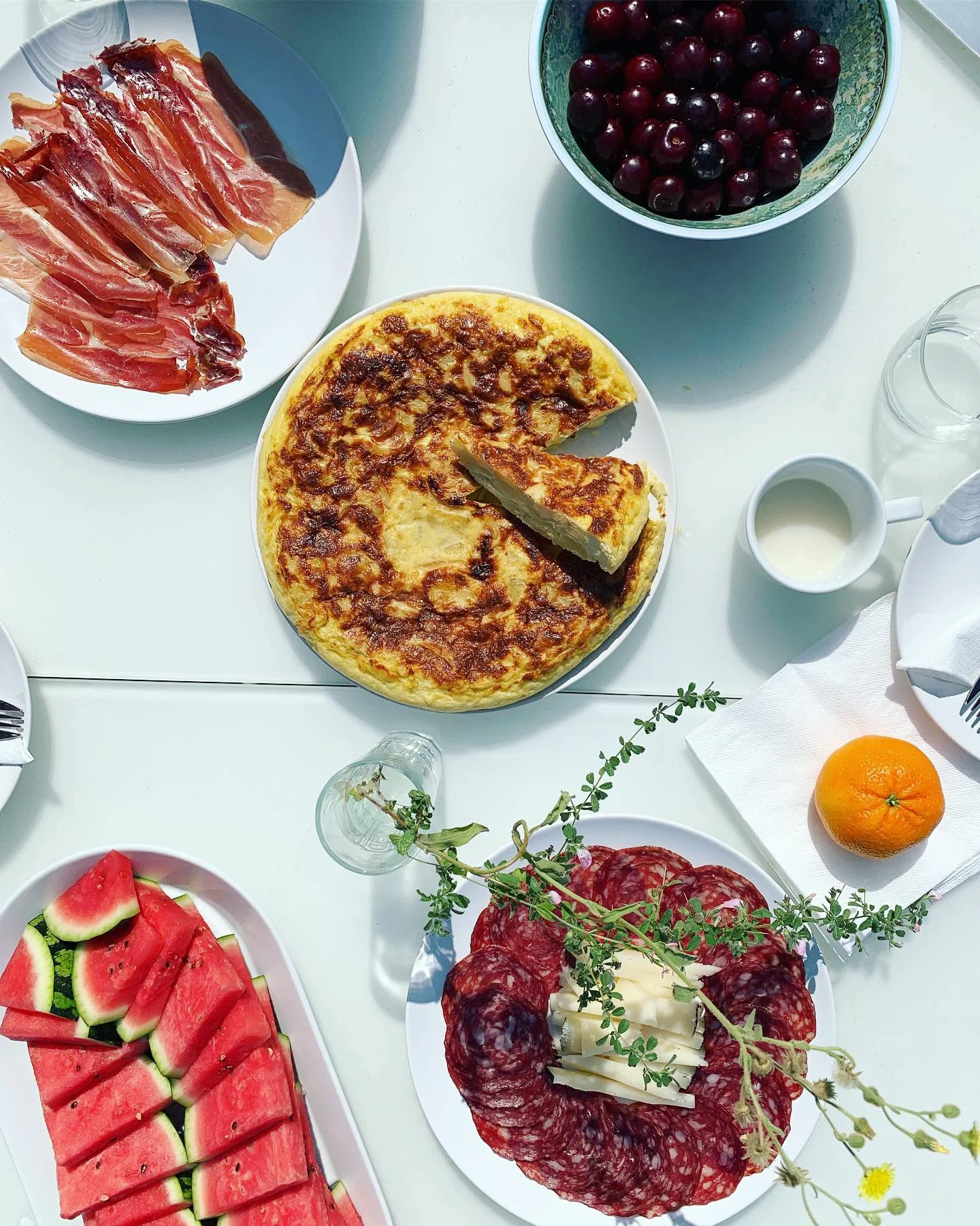 Homemade breakfast in Begur, Spain