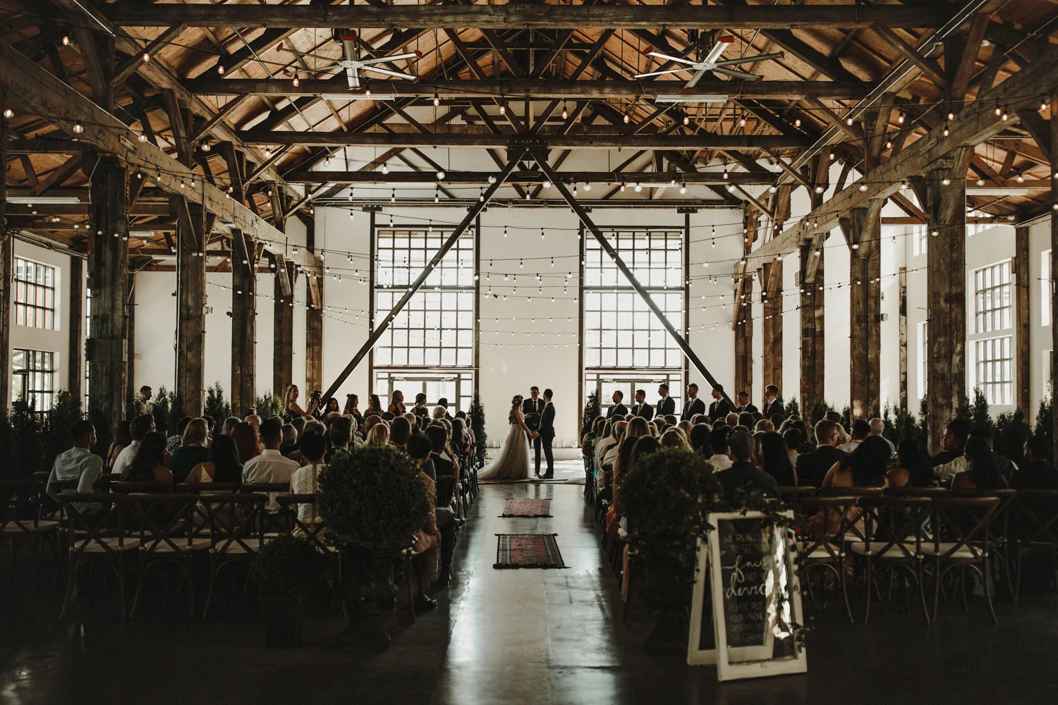 A couple getting married at the Pipe Shop.