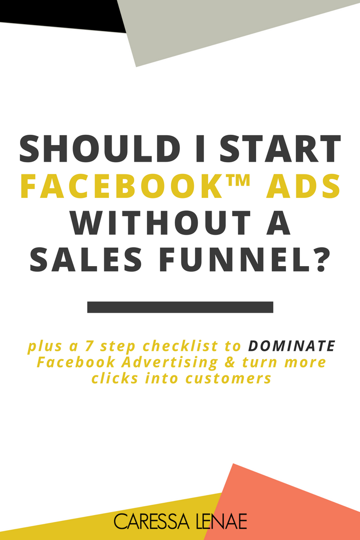 Sales funnels and Facebook advertising go hand in hand. Without the other, there's o automated process to keep potential clients and customer hot and ready to purchase your offer. Make your marketing work for you and get the answer to a regularly asked question. via @CaressaLenae