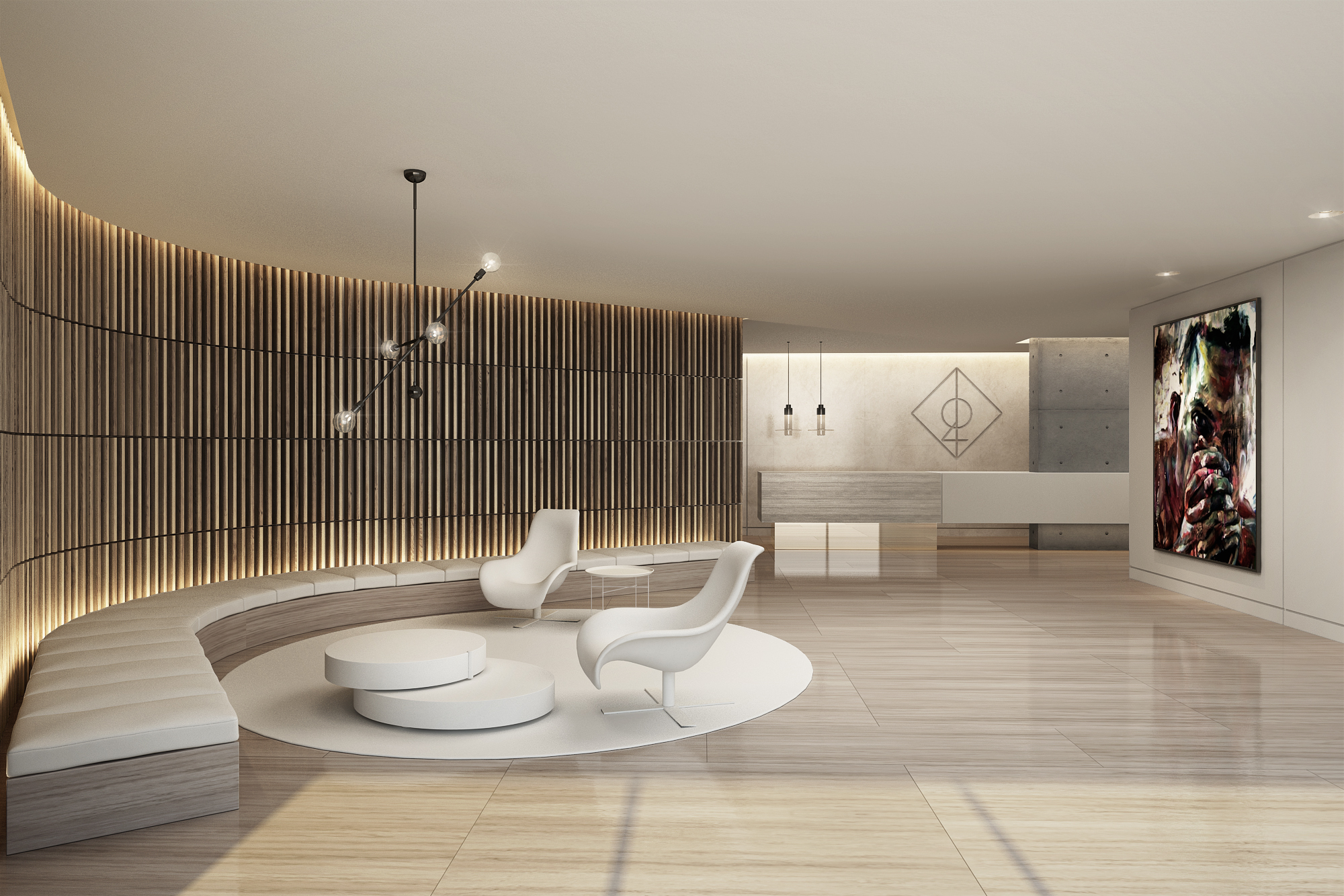 Lobby area at The Alef Residences