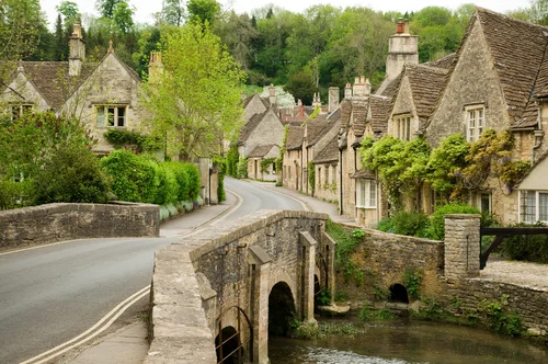 Castle Combe , known as one of England's prettiest villages and the filming location of 'Dr Doolittle' nearby 