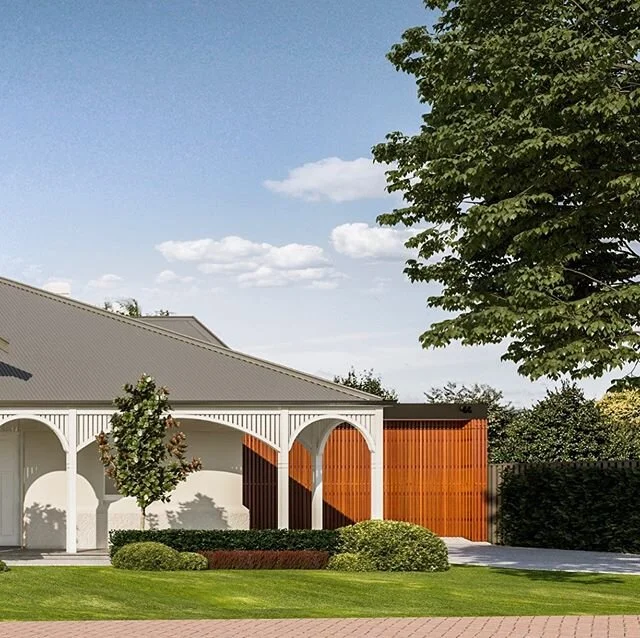 Under Construction 💥 *view from front of house where we are merging two 100 year old houses with an ultra modern, two story extension with tennis court and pool! #imperiumconstructions #underconstruction