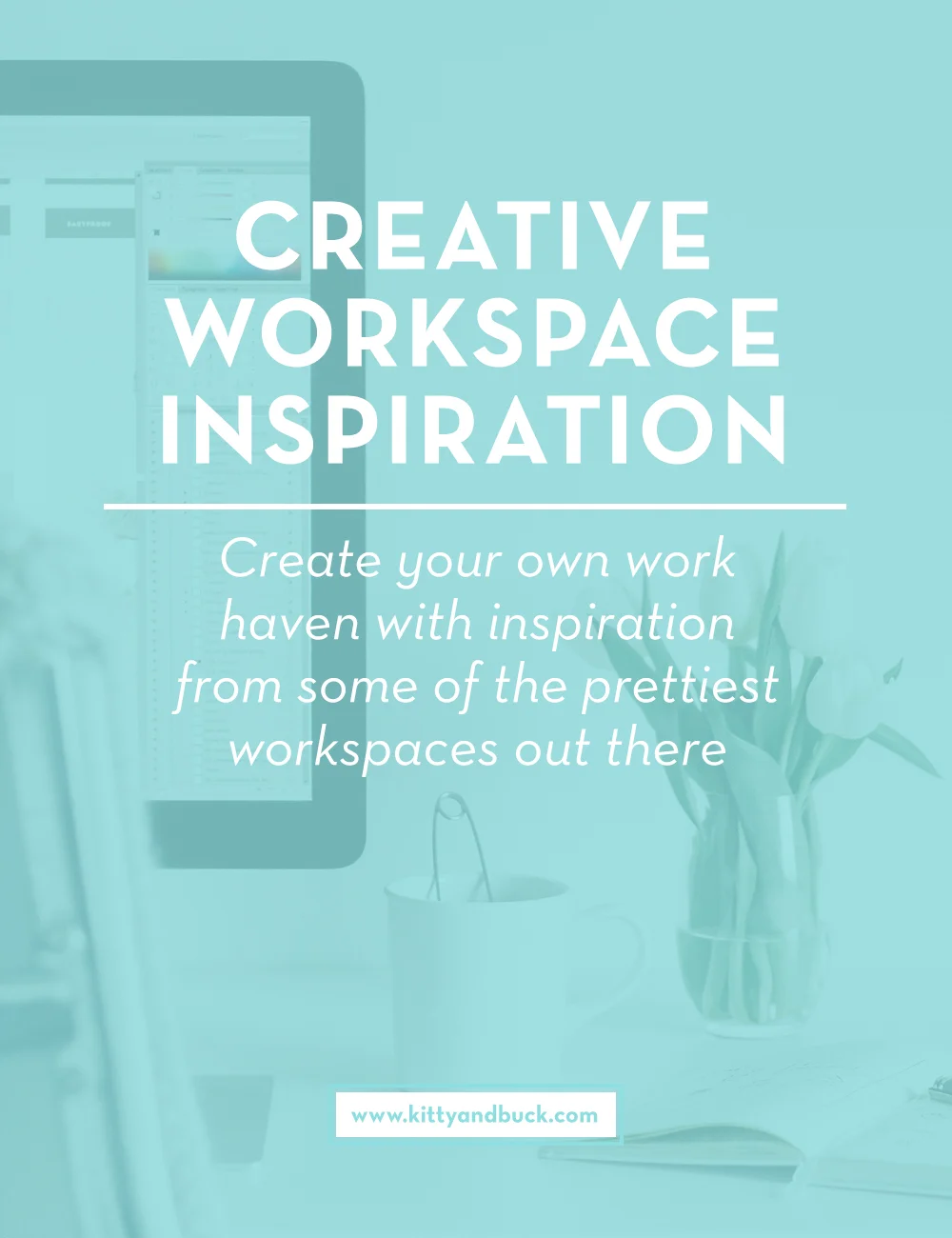 Work Your Way is a series that's all about inspiring each other and sharing knowledge to help us all work better and smarter. If you work from home, check out this post, it's full of ways to optimize your workspace. Find out the five essential factors to a creative, inspiring and productive workspace. | by Kitty & Buck #workspace #workfromhome #interiorinspiration #officespace #homeoffice #ladyboss