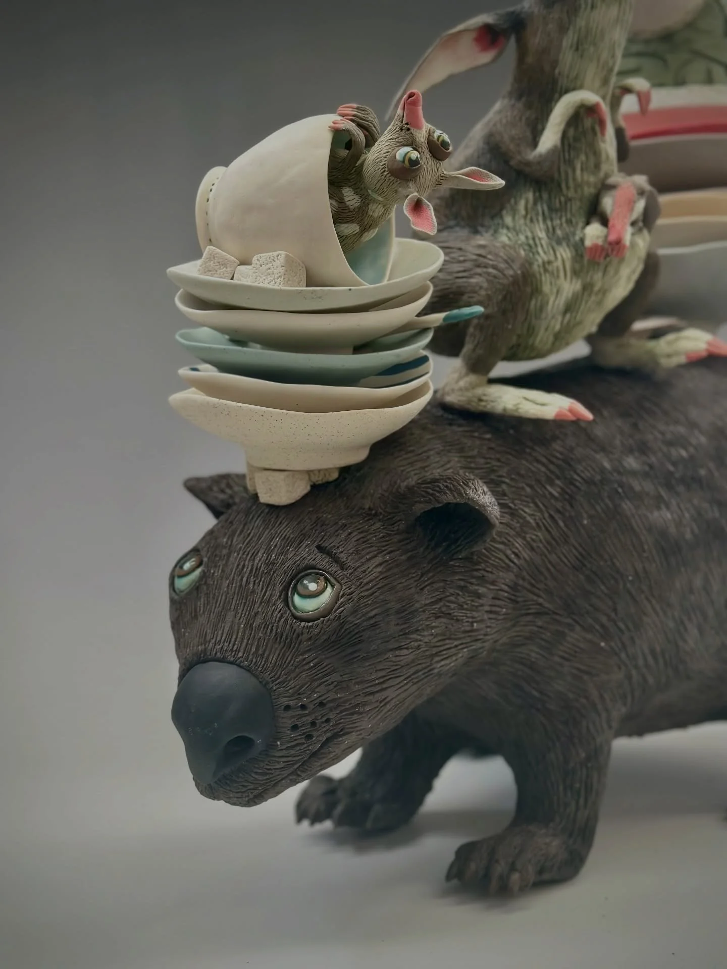 Let&rsquo;s talk clay, porcelain and the magic of story telling together at my Open Studio next Sunday the 14th Dec from 10am - 4pm at 27 McCabe street Mosman Park, WA . 10% of all my sales during Open Studio go to Black Cockatoo Conservation  and th