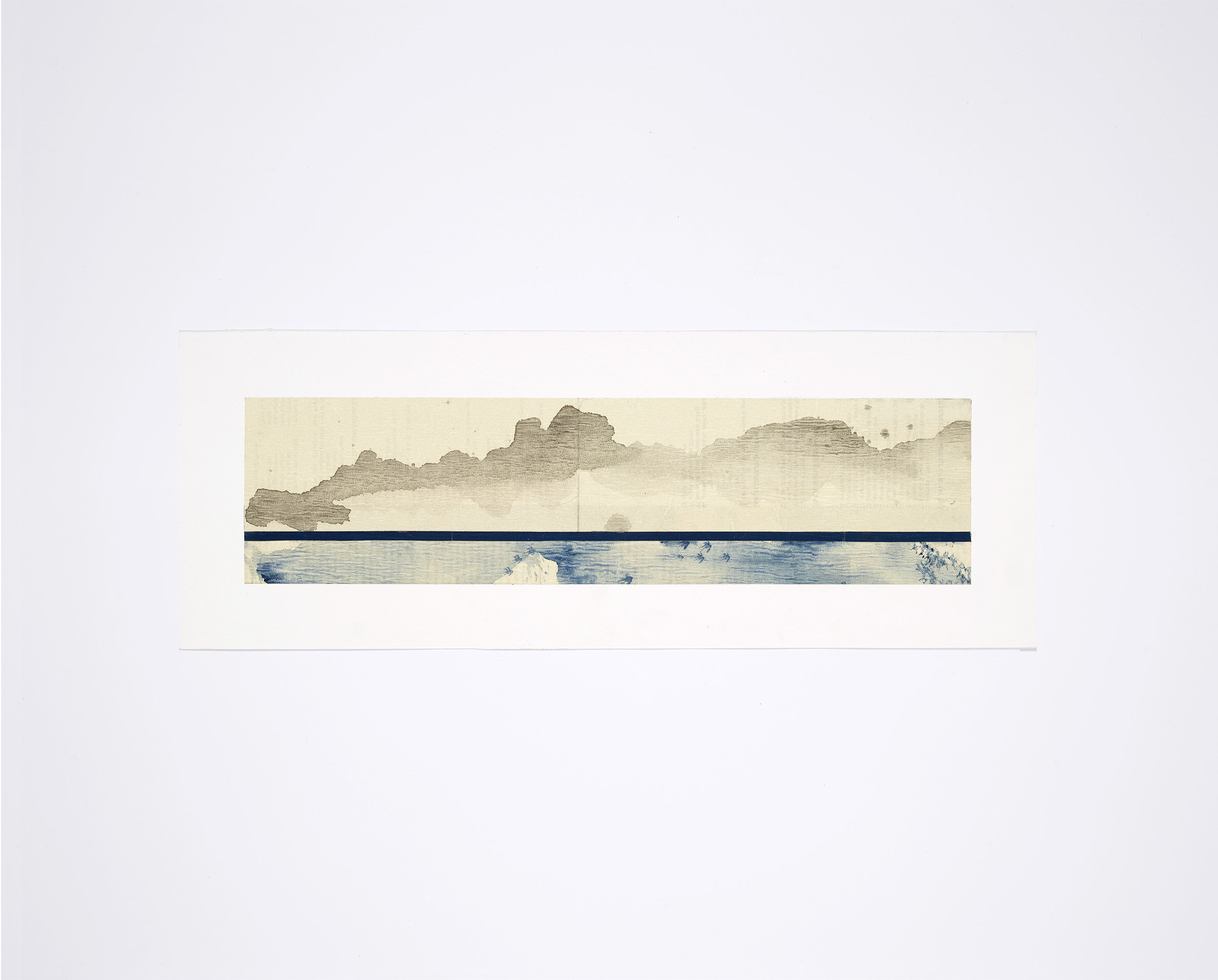paysage série I, encre et acrylique, 24x80cm
