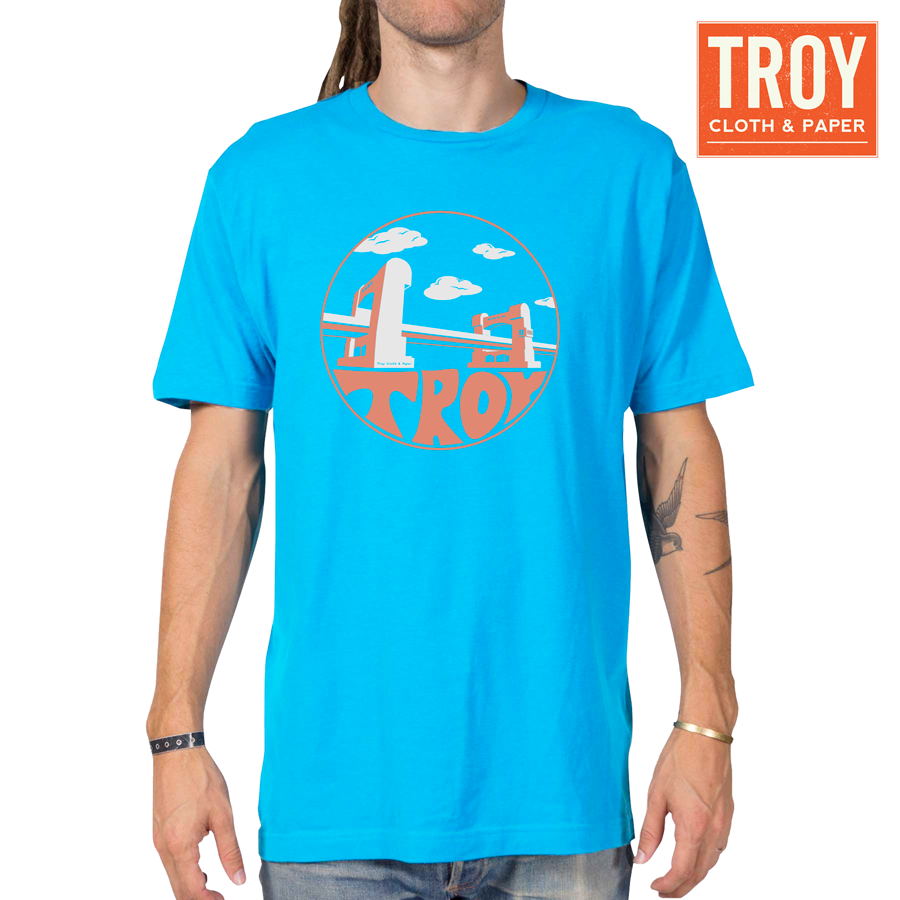 Troy, NY Baseball Tee (Mets Style) — Troy Cloth & Paper