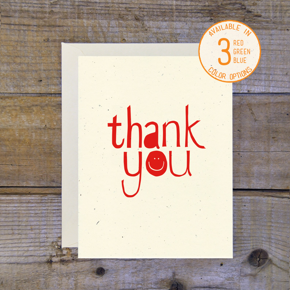 C-0710 Thank You (Smiley Face) Card — Troy Cloth & Paper