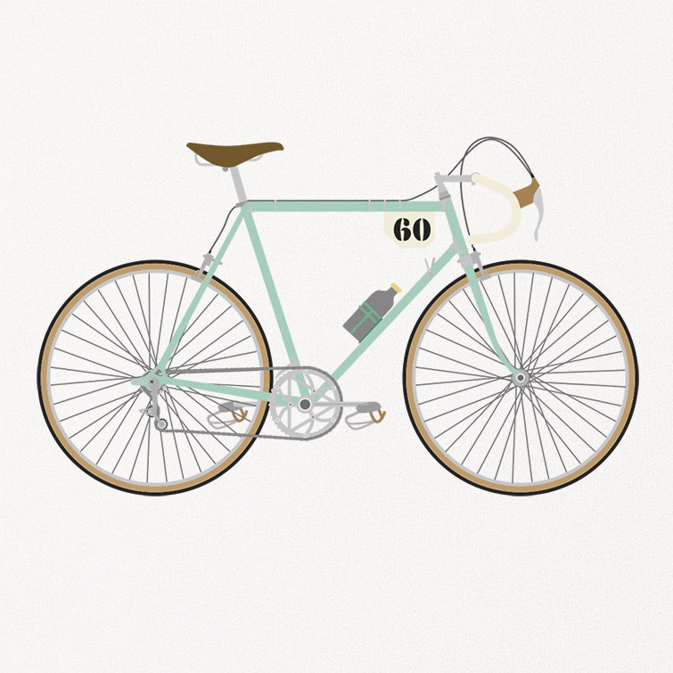 Iconic bike designs illustrated for the book Velopedia