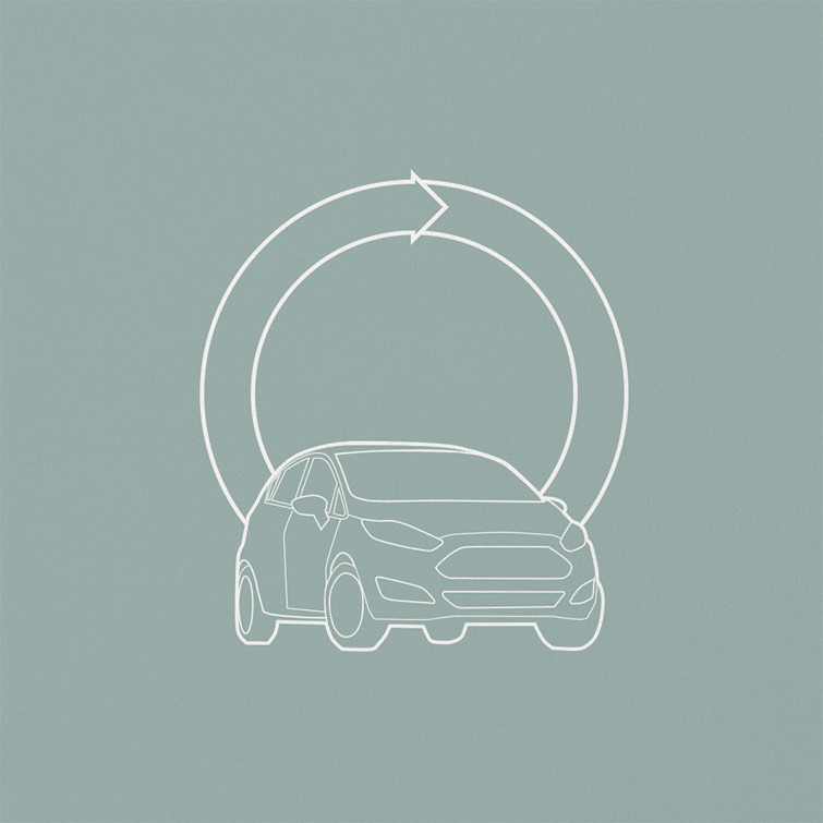 Comparison graphic for the average RPM of a car. Illustration for Fedographica .