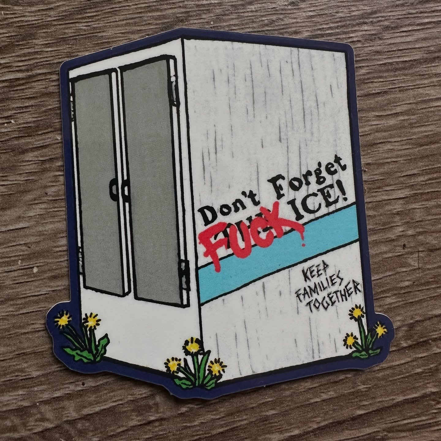 new sticker, evergreen message 

courtesy of the brilliant @bridget.maria_ 

#fuckice
