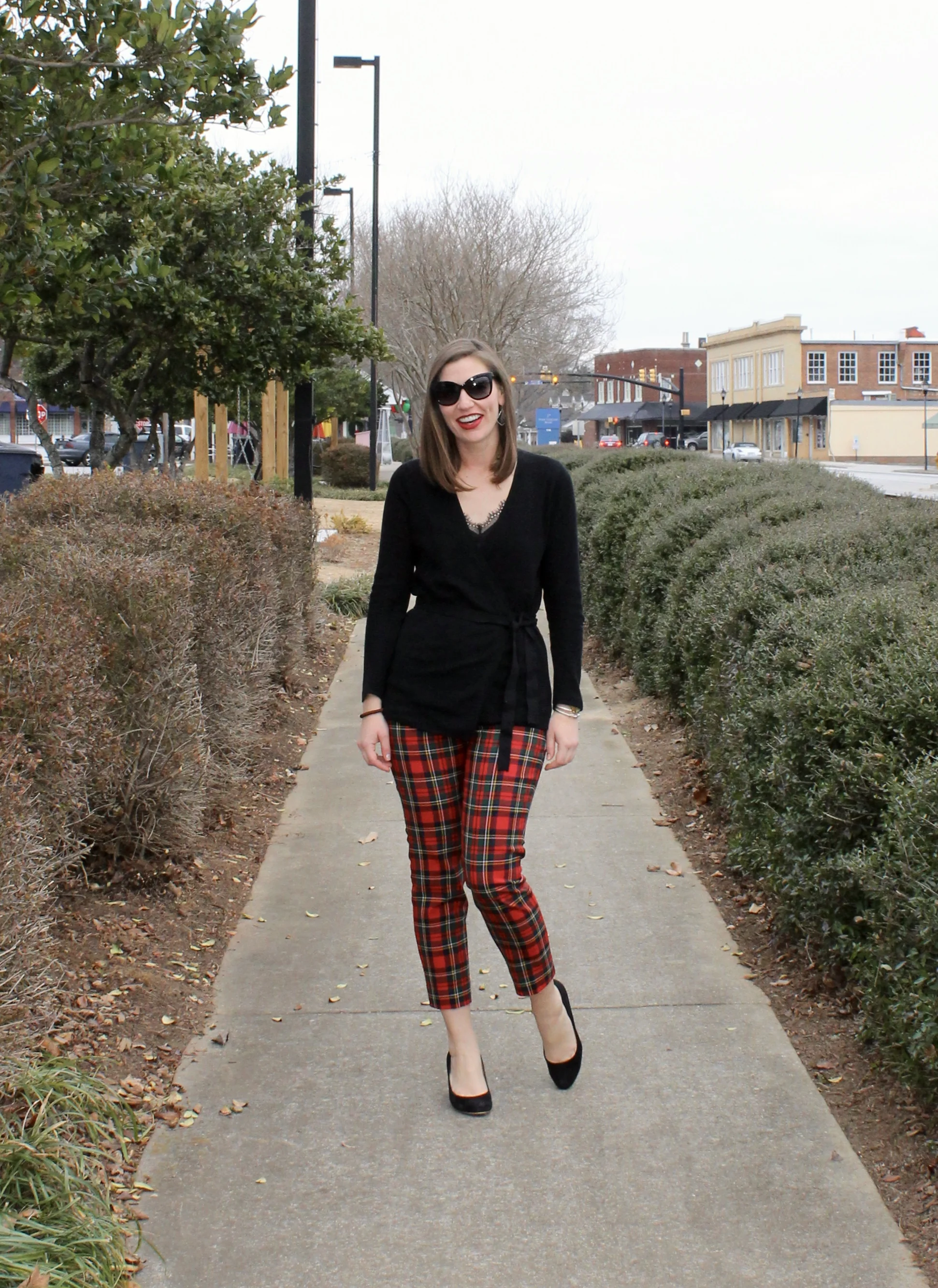 red plaid pants. — Jules \u0026 Di