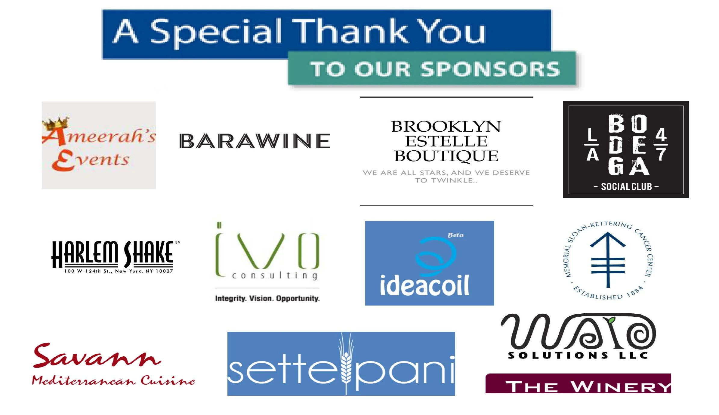 2015 Charity BBQ Sponsors