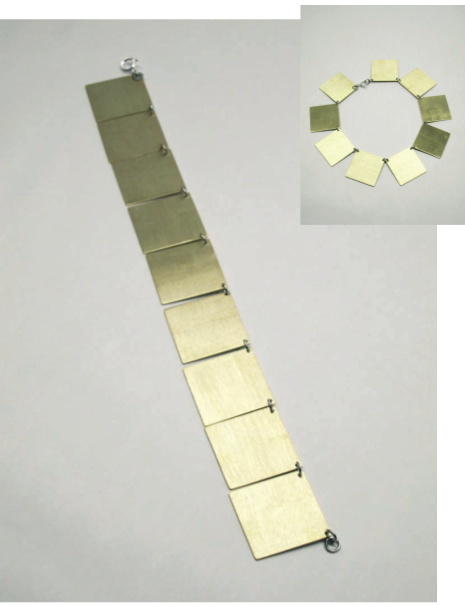 Carl, 2010, brass, sterling silver and stainless steel. Private collection, Paris. This piece is a tribute to the work of Minimal artist Carl André.