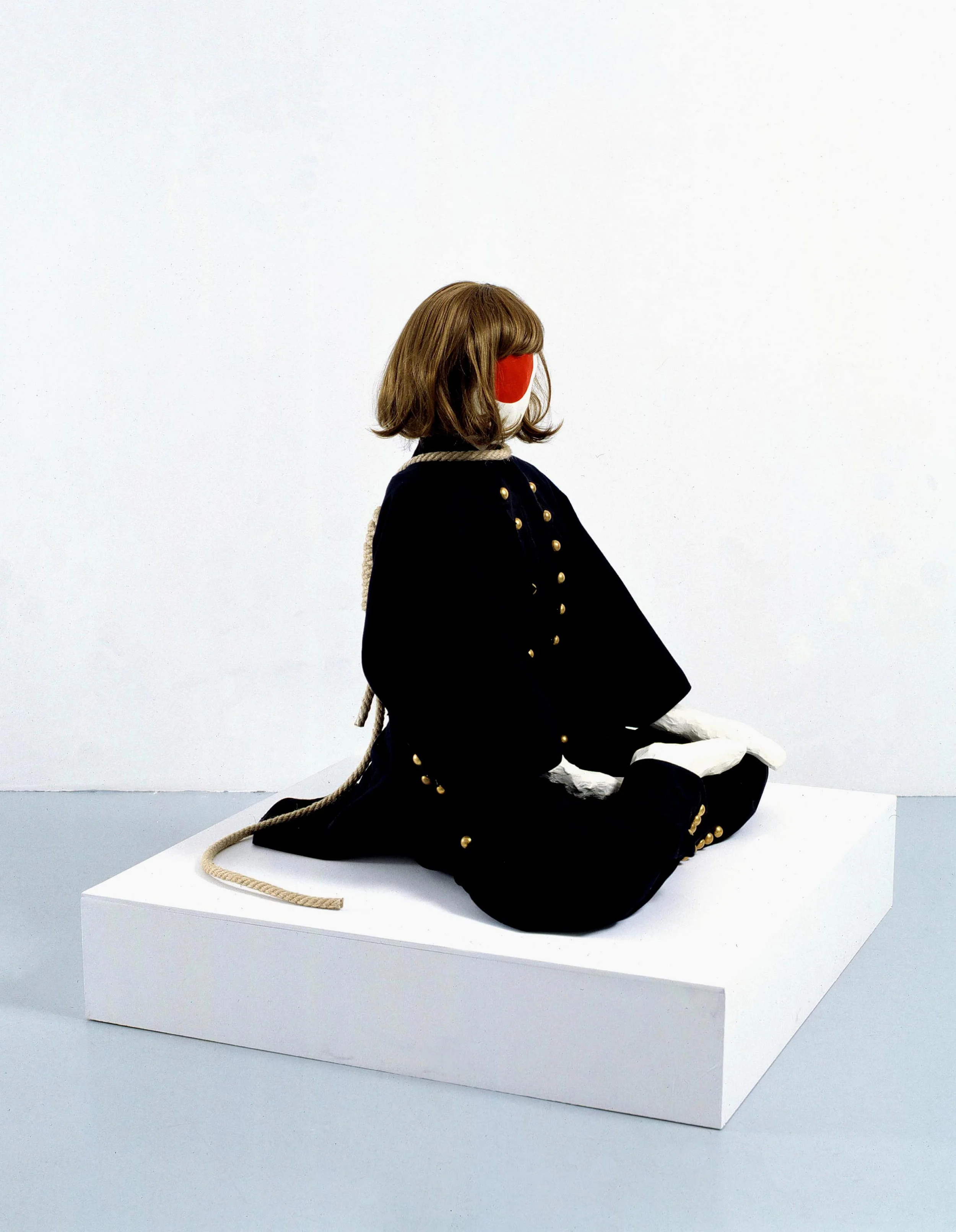  Mai-Thu Perret with Ligia Dias,&nbsp; Heroine of the People [Revolutionary] &nbsp;2005, papier-mâché, grid, acrylic and gouache, hairpiece, costume designed and made by Ligia Dias, 90 x 85 x 85 cm. Photo: Marc Domage. Courtesy the artist and Gallery Praz-Delavallade, Paris I Berlin 