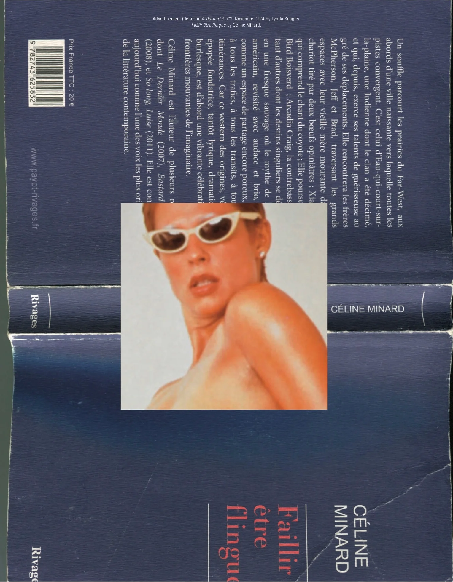 Advertisement (detail) in Artforum 13 n°3, Novembre 1974, Lynda Benglis. Faillir être flingué , Céline Minard, 2013.