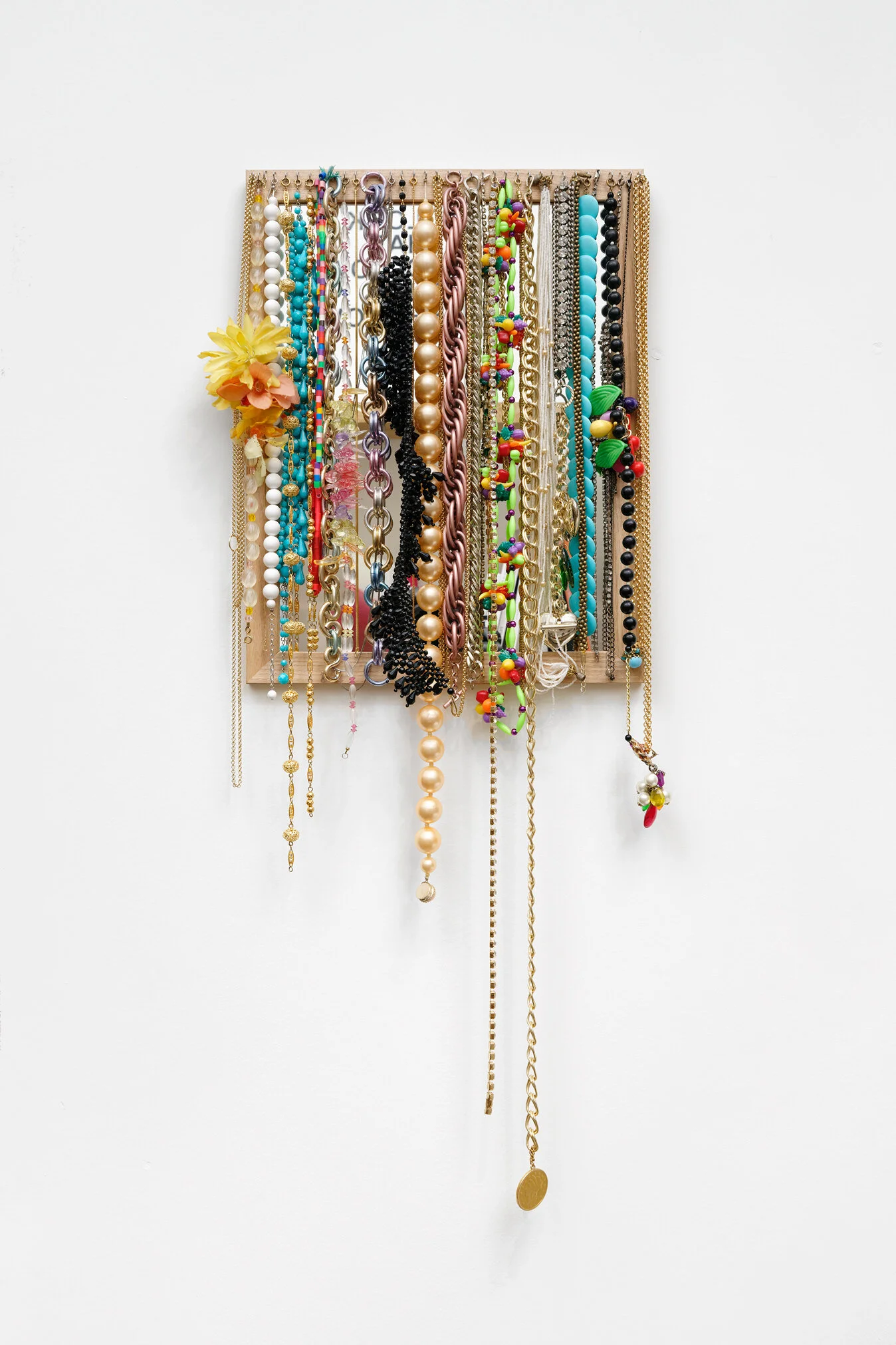  MIKE, 2019, 30 cm x 40 cm, mirror, wood, vintage jewelry of the artist. © Ligia Dias Photo Aurélien Mole   Contact for price   