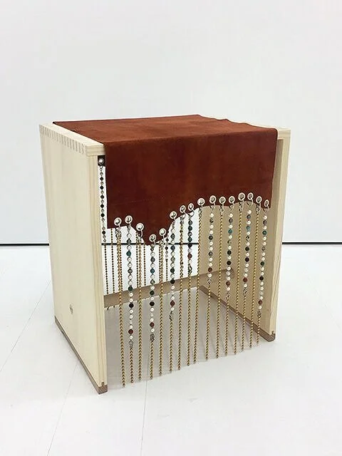  Ligia Dias, After MAX (1), 2018, furniture jewelry, leather, brass, semi-precious stones, crystal, metal. Private collection Geneva. Photo Ligia Dias 