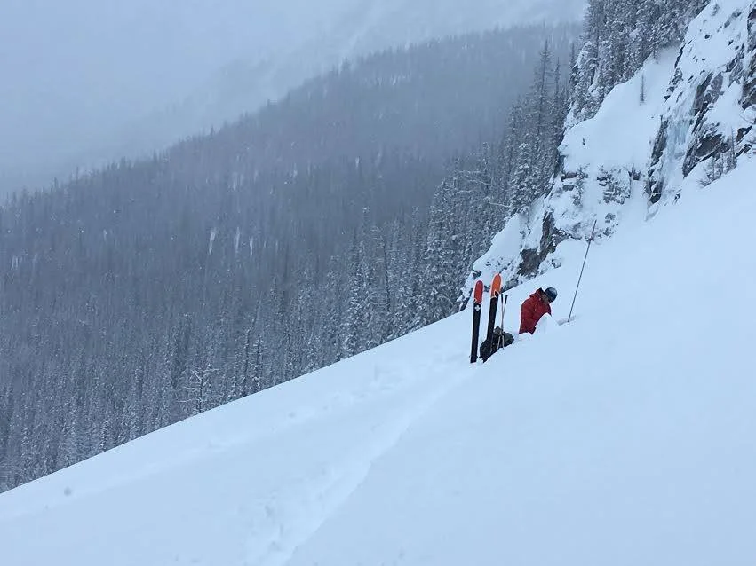 Mark Yancey digs a test pit