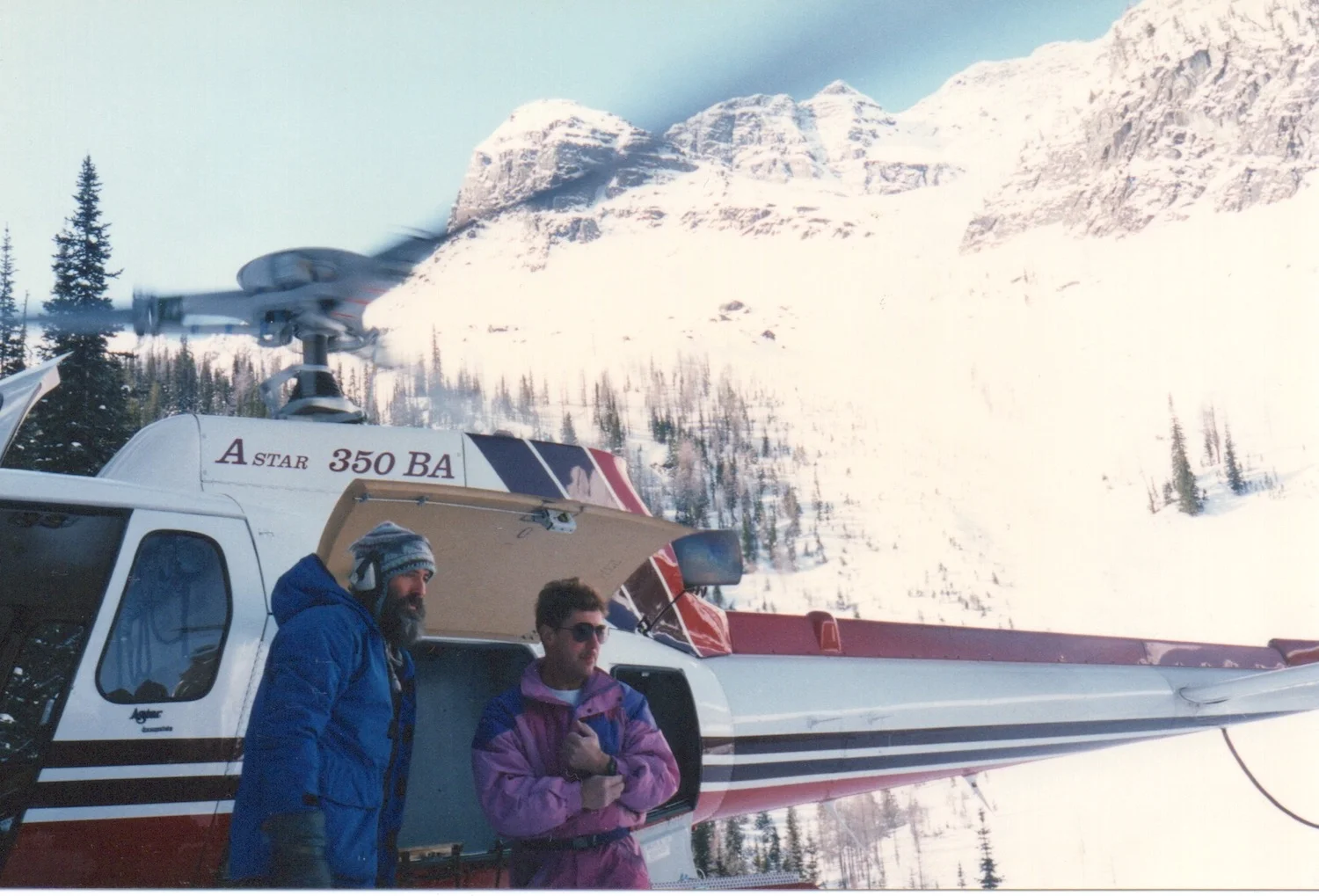 Art Twomey (l) and Jorg Marquari at Boulder Hut in 1993. Photo: Adrian Flash
