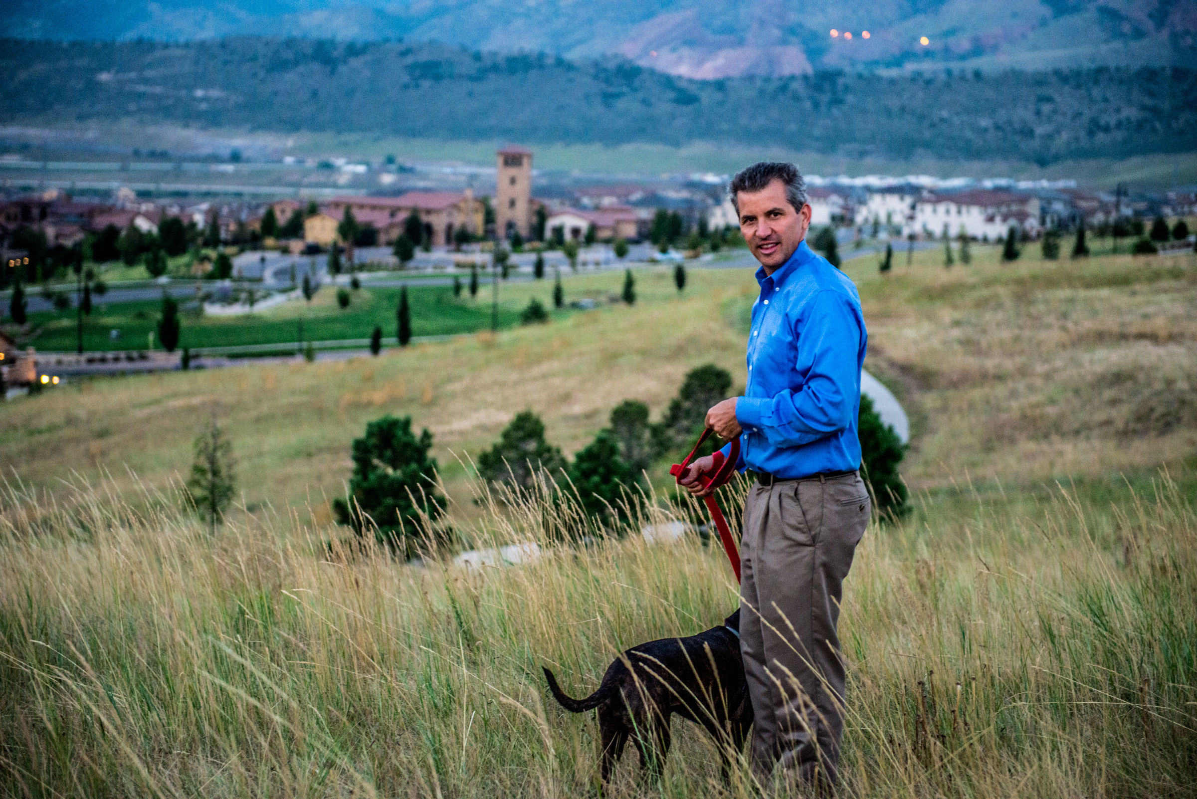 Andrew Nagel at the dog park in Solterra.