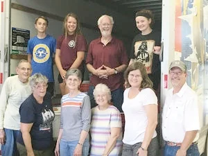Kerrville FUMC helps load Flood Buckets for Louisiana