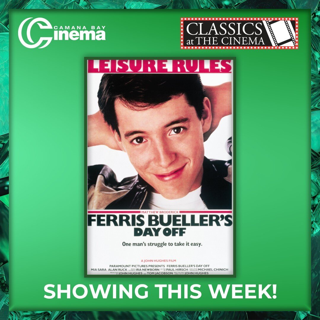 &quot;Catch this week's classic film feature in the VIP theatre on Tuesday, 16 January at 7pm: Ferris Buellers Day Off. 🎥

Tickets are $22 and include a free popcorn! 🍿

A high school wise guy is determined to have a day off from school, despite wh