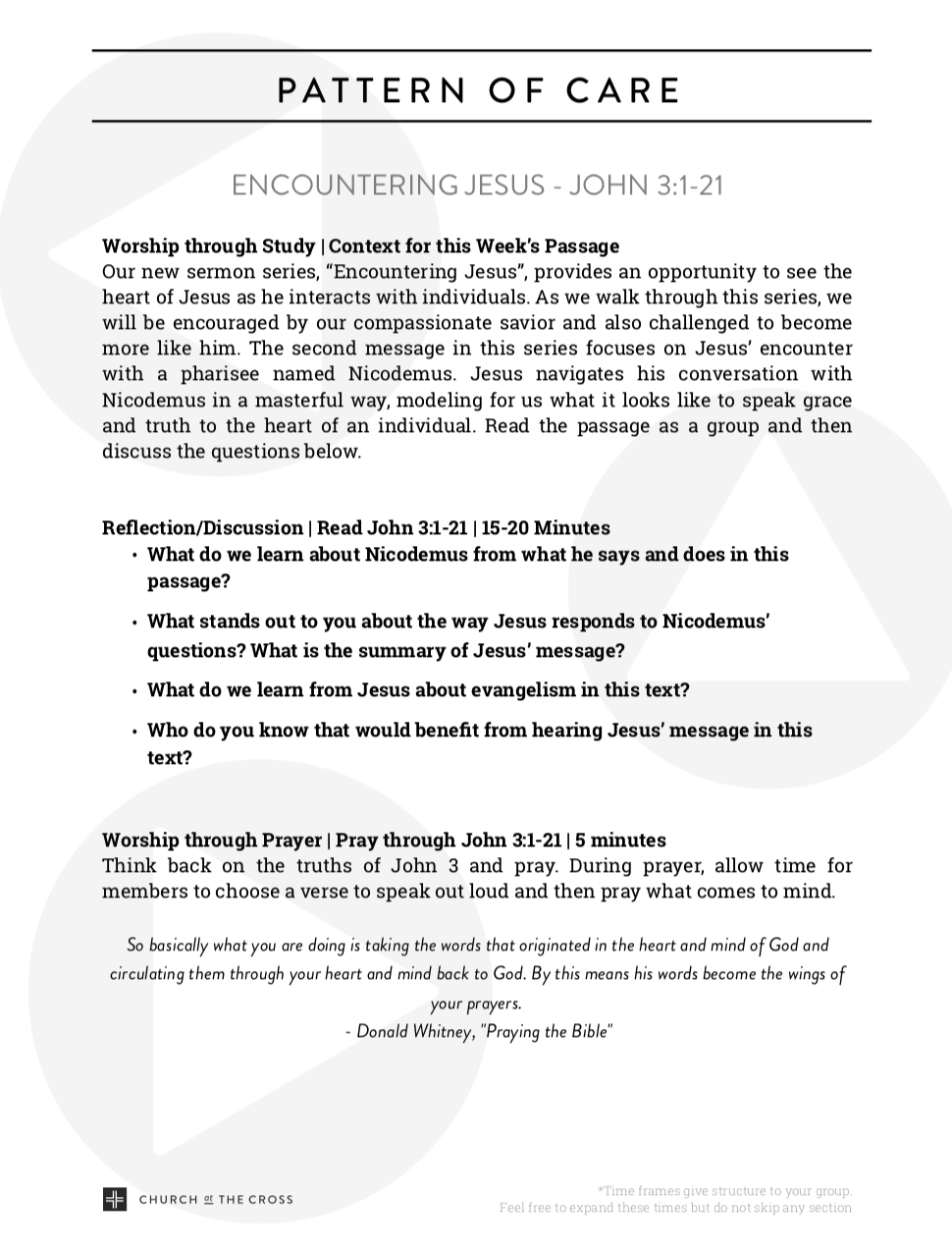 For the Week of 3.8.20