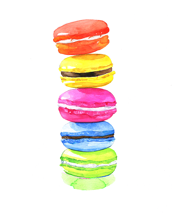 Macarons illustration by illustrator Rongrong DeVoe