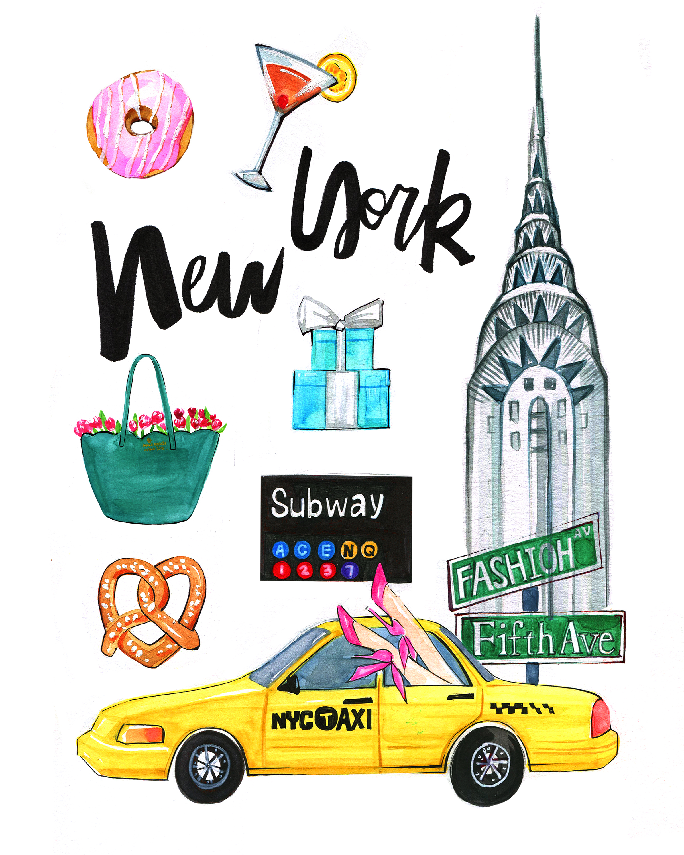 New York Illustration by Artist Rongrong DeVoe