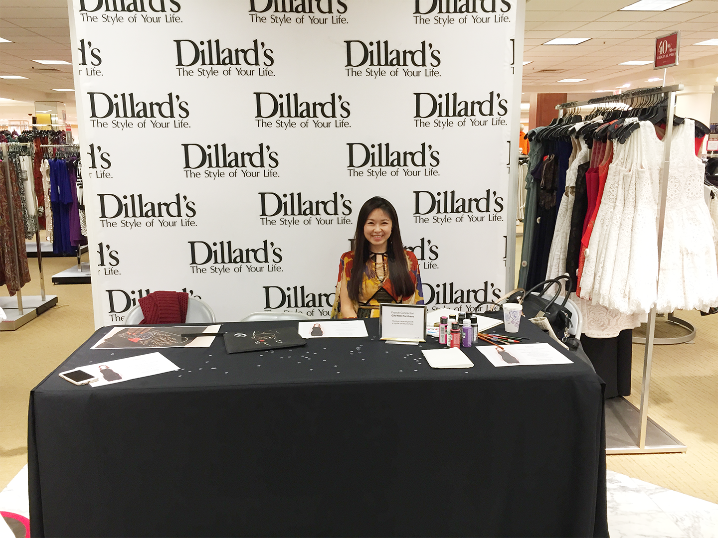 French Connection live sketch event at Houston Dillard s Fashion