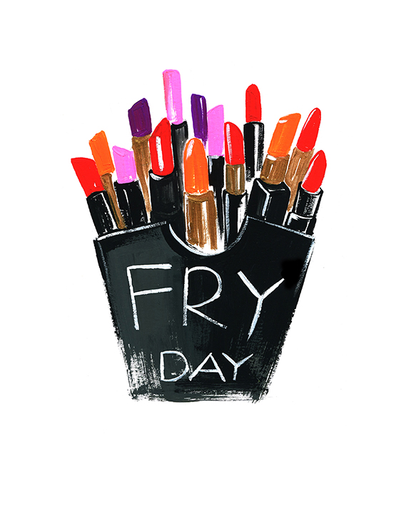 Lipstick fry day illustration by Rongrong DeVoe.JPG