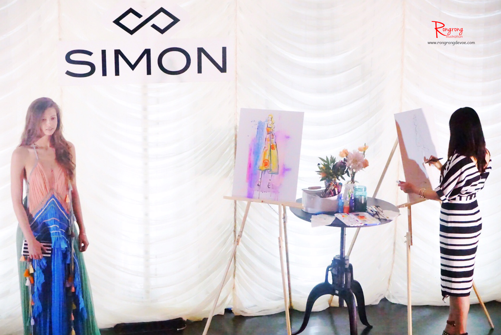Live sketch at Simon Property Group fashion event