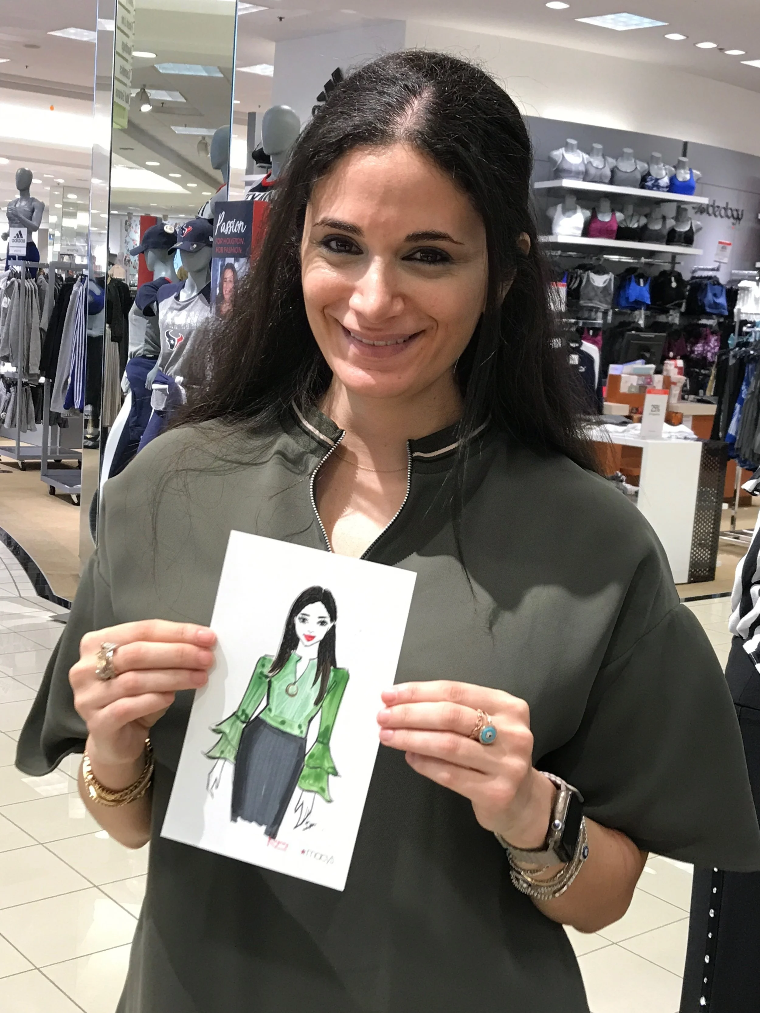 Rongrong DeVoe-sketch artist, live sketching at Macy's Fall Fashion Event.jpeg
