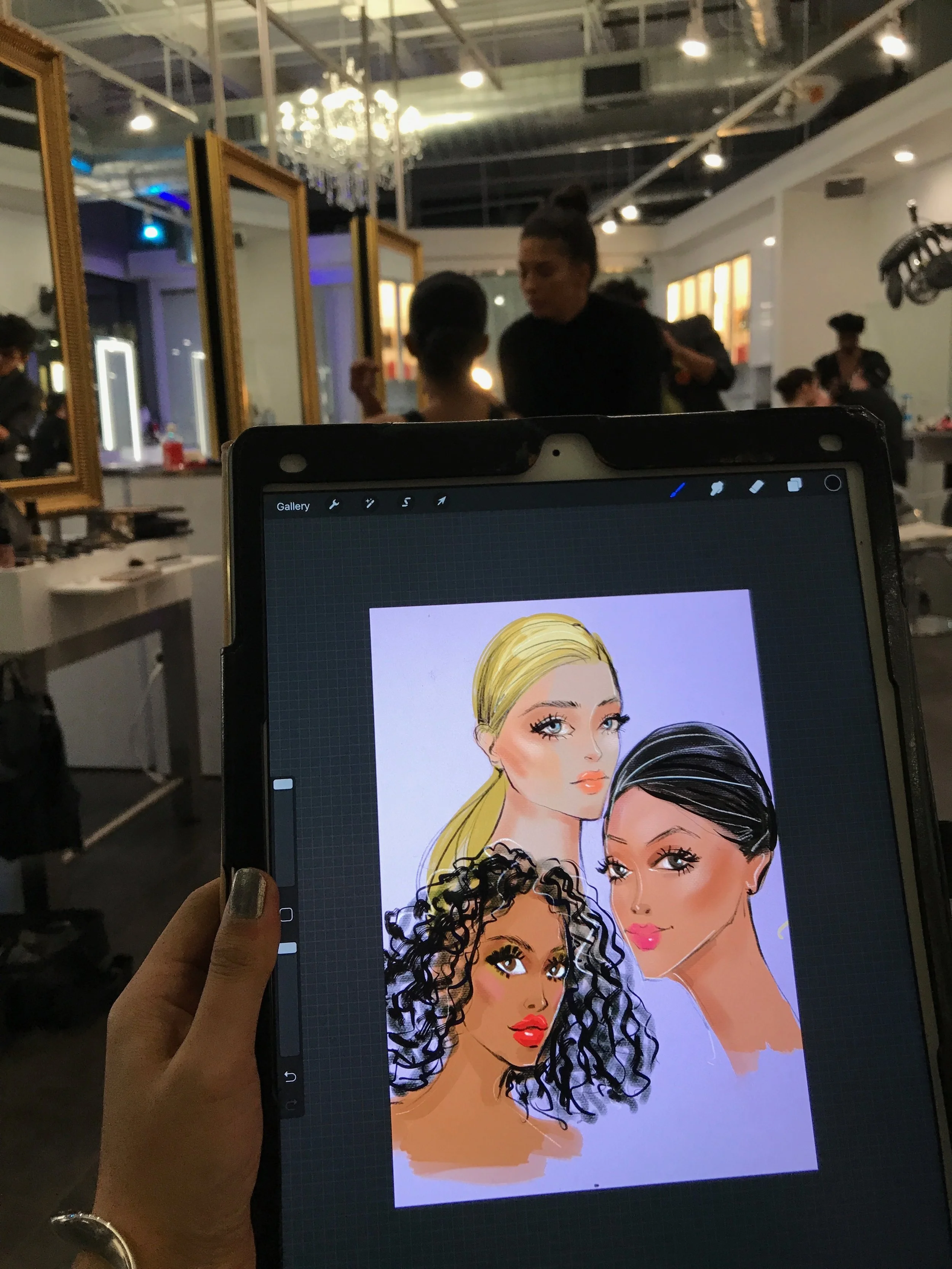 Beauty Illustration by Beauty Illustrator Rongrong DeVoe use Procreate and Ipad Pro at FashionxHouston.jpeg
