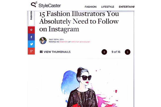 Style Caster features rongrong devoe as fashion illustrator to follow on Instagram.jpg