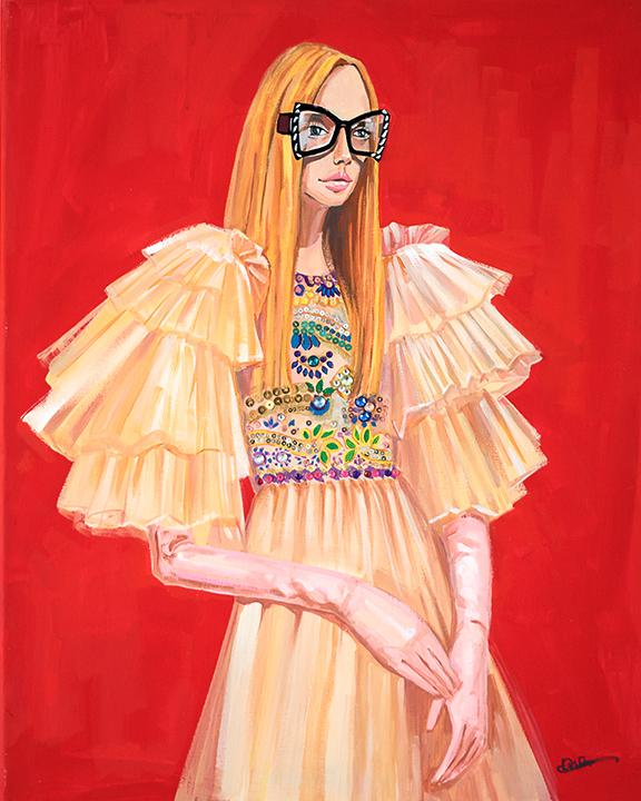 Fashion illustration Portrait Gucci  by Rongrong DeVoe.JPG