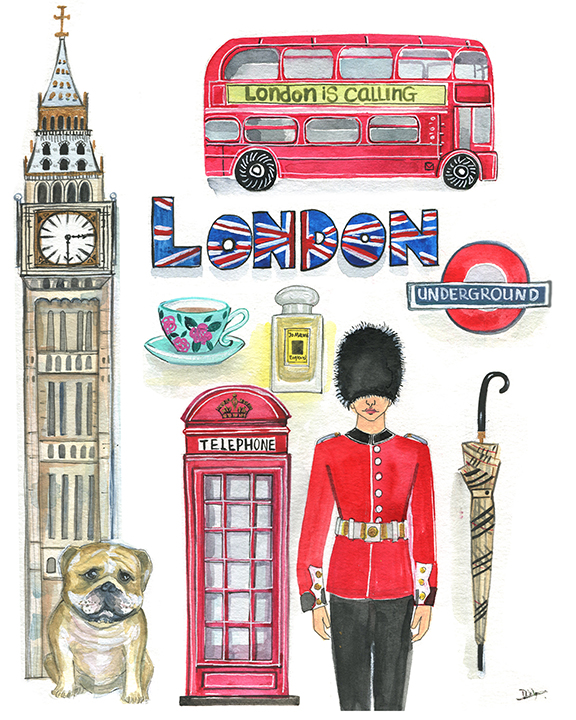 London watercolor illustration by Rongrong DeVoe.JPG