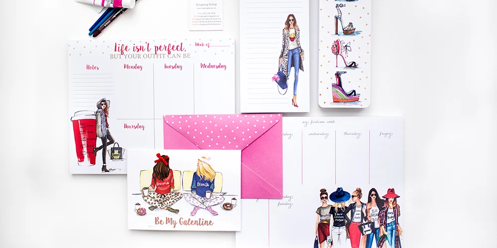 Fashion strationery by Fashion illustrator Rongrong DeVoe.JPG