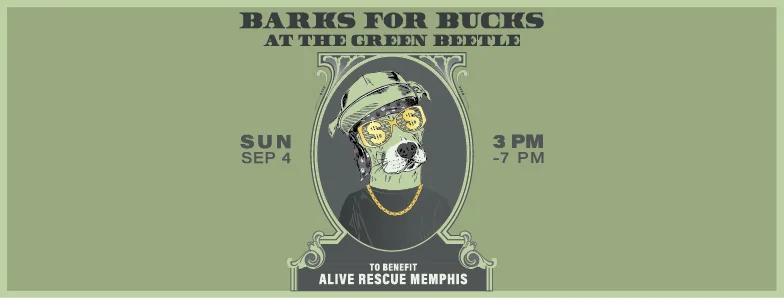 We are pumped to have another event at The Green Beetle. On September 4th from 3-7 we will be hosting Barks For Bucks. Come out and enjoy the music of The Rusty Pieces, adult beverages, and our dogs.All the money raised will go directly to the dogs …