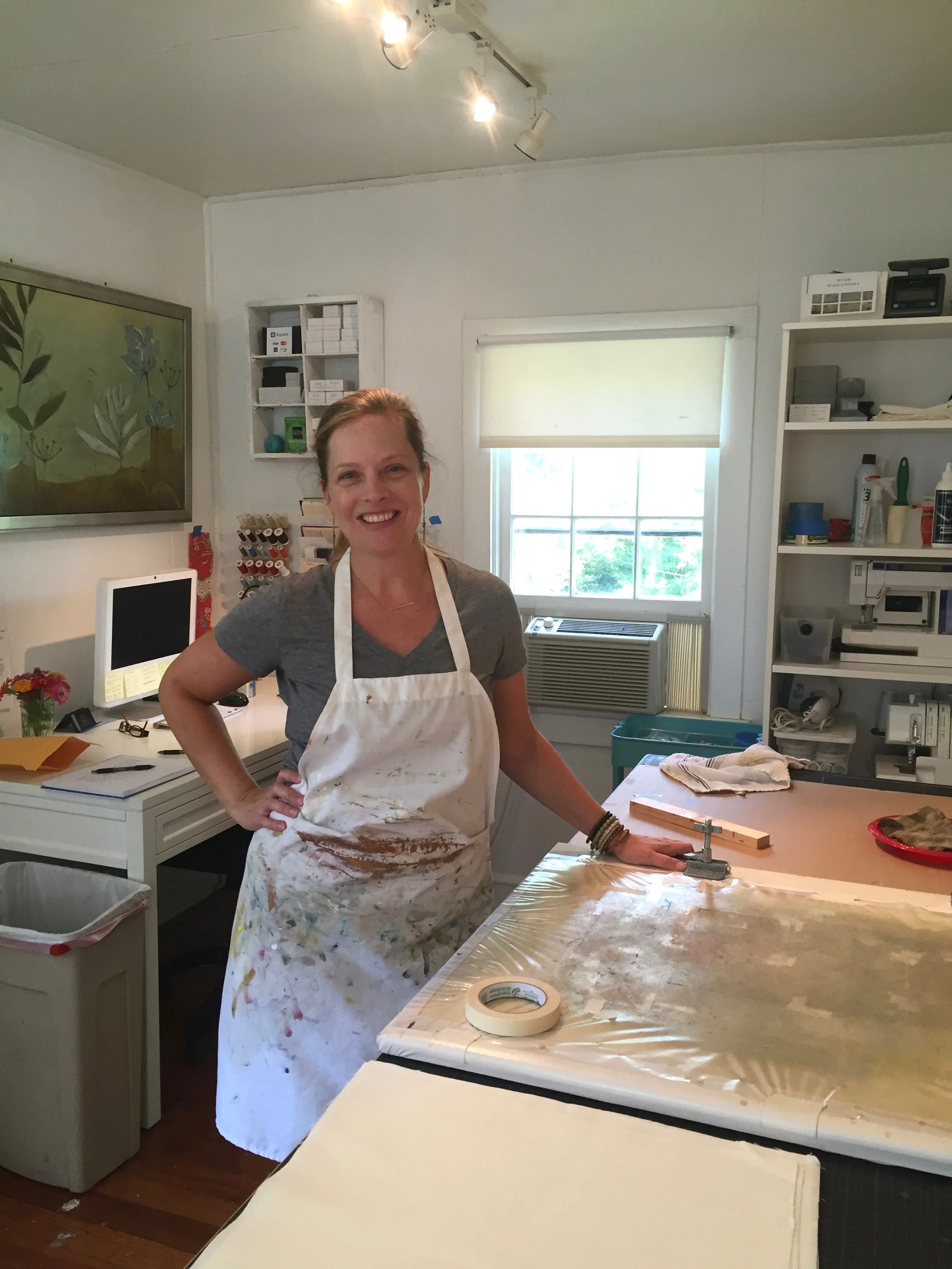 Dawn in her studio