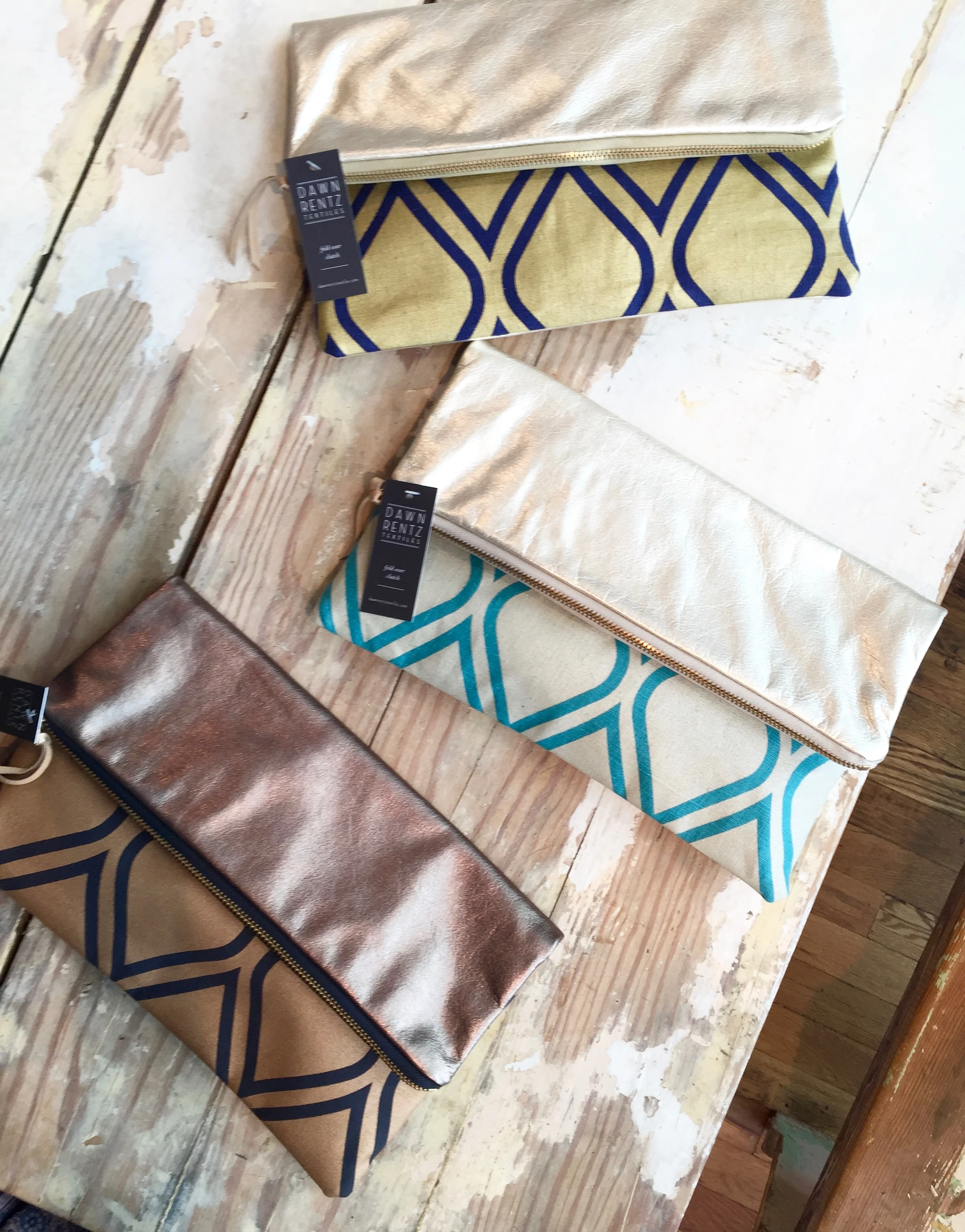 Fold over clutches