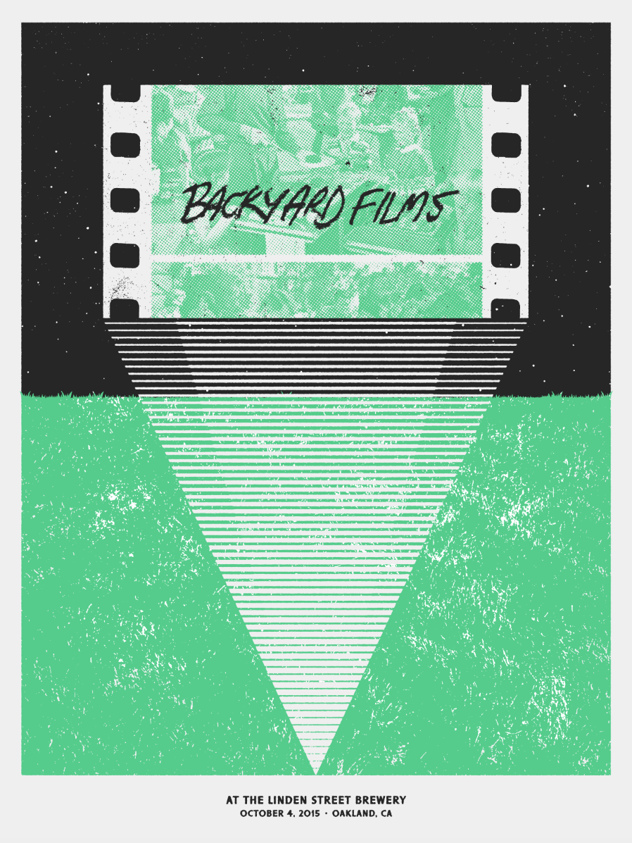 Idea 2: A classic wholesome cook-out scene. Cutting the image off at the neck, using chunky punk rock halftones, and with the messy lettering gives it a kind subversive feel - sort of implying this isn't your parents' backyard shindig. 
