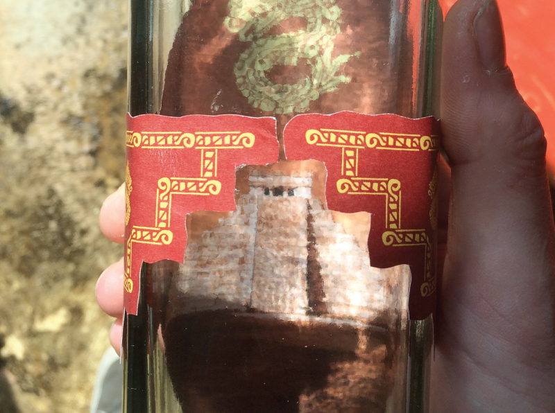 5. I attempted to mock up the reverse side printing, but it is fairly difficult to see through the textured glass.