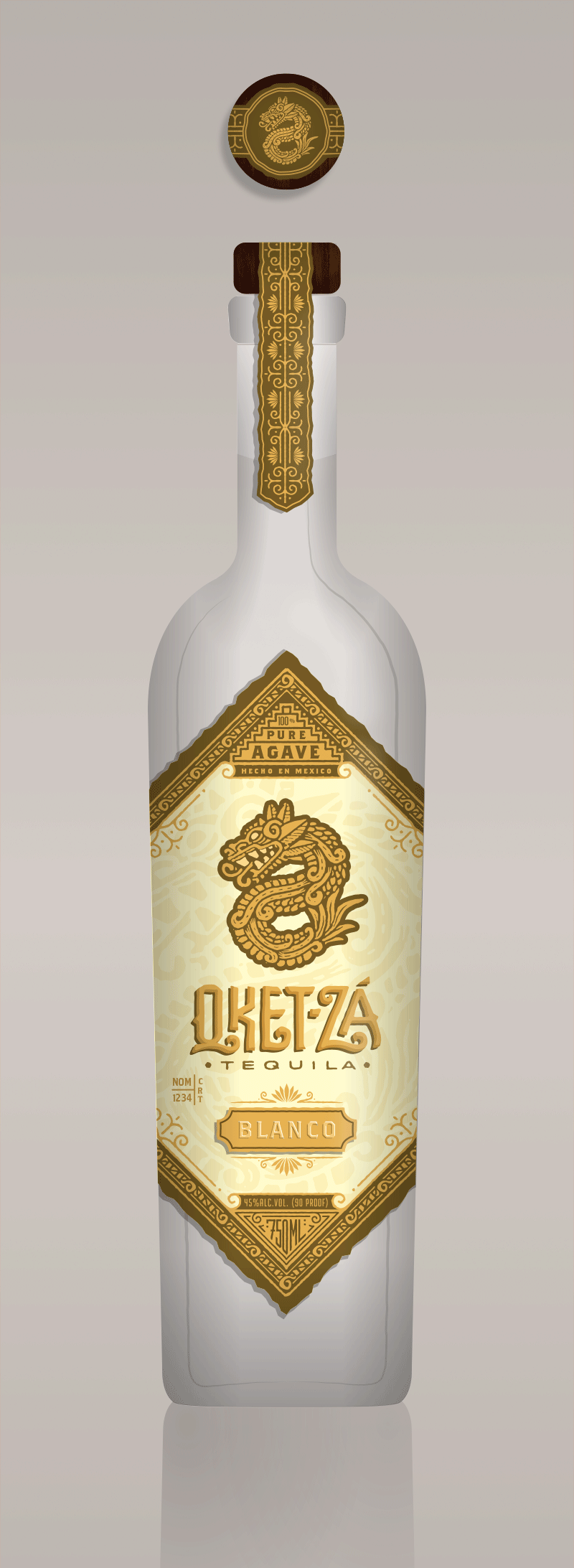 5. Here is the Blanco Version as GIF to show the metallic/foil. I was envisioning the background or perhaps the paper itself to be more of a Natural color rather than yellowish.