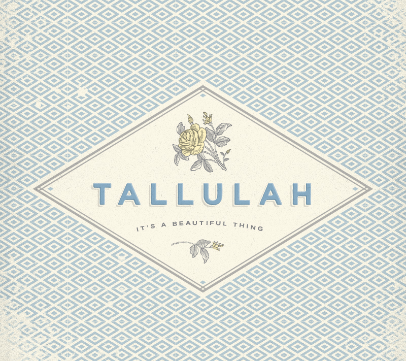 6. Color logo on patterned field.