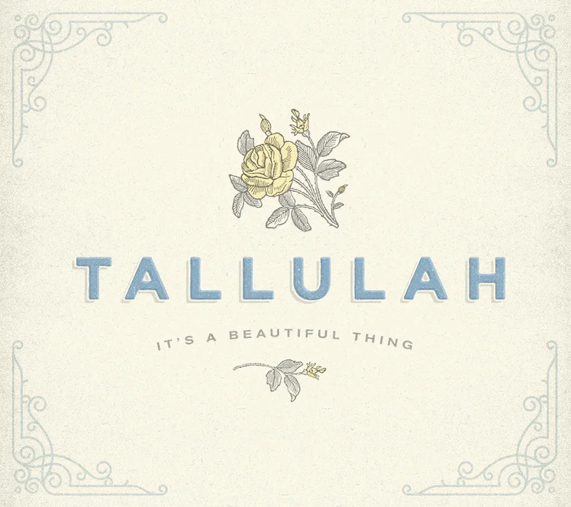 5. Color treatment of the logo introducing a pale yellow to accent the rose as well as compliment the blue. Logo accompanied by the right angle embellishments.