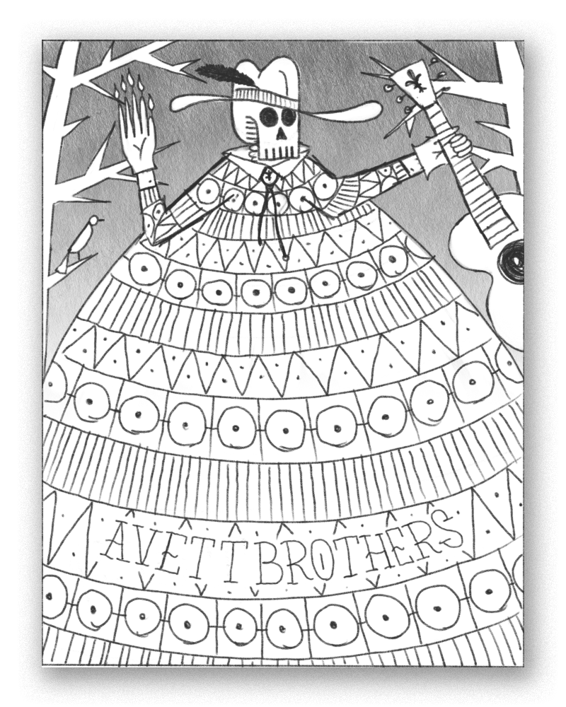 a french influenced cajun skeleton - the shirt patterns make up a large portion of the poster, giving this option a ton of potential for cool color combos and graphics. 