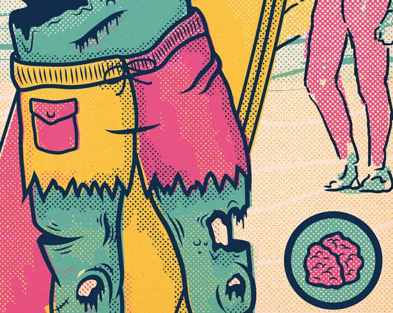 5. Lower half of main zombie.